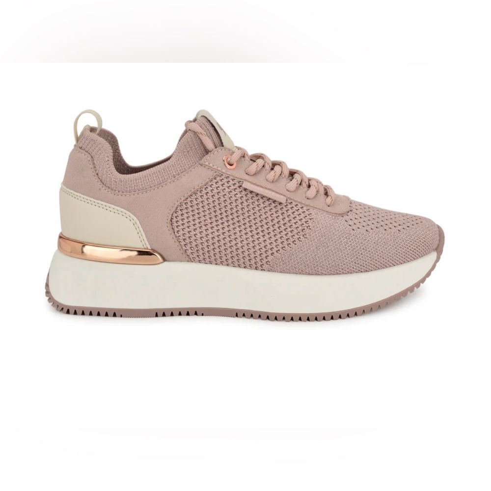 Nine West Pink Sneakers with Rose Gold Accent